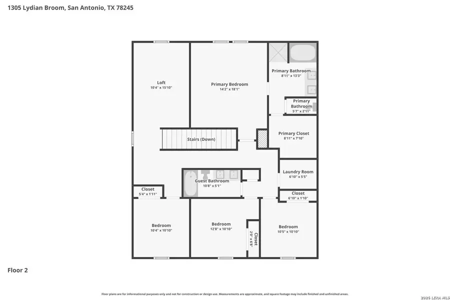 2D floor plan layout of this home in Arcadia Ridge - Premier Series, San Antonio, TX (Image 7).