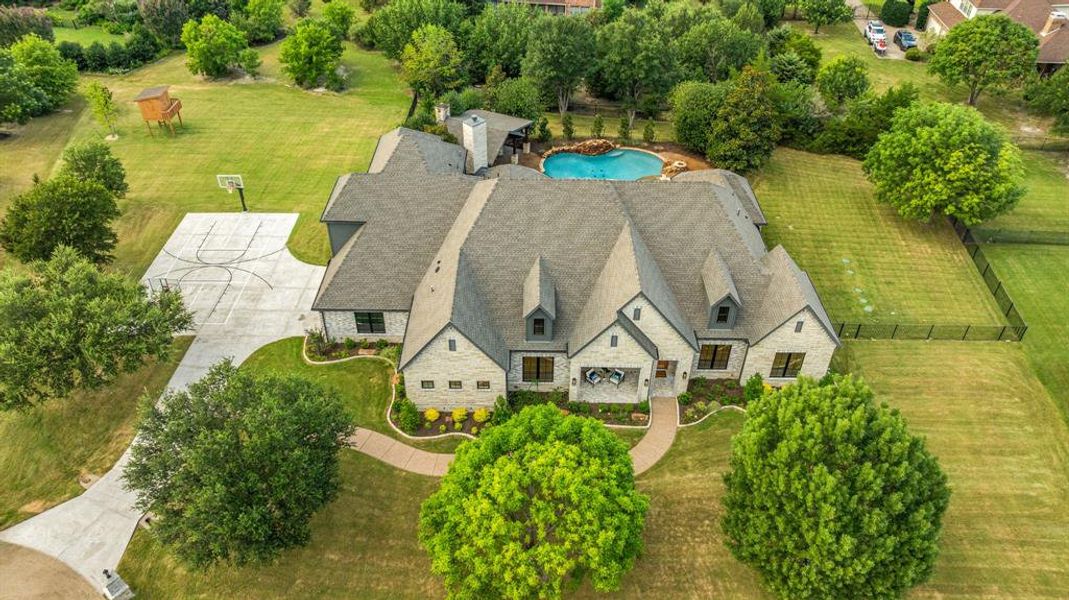 Full property view with play house Full property view with play house