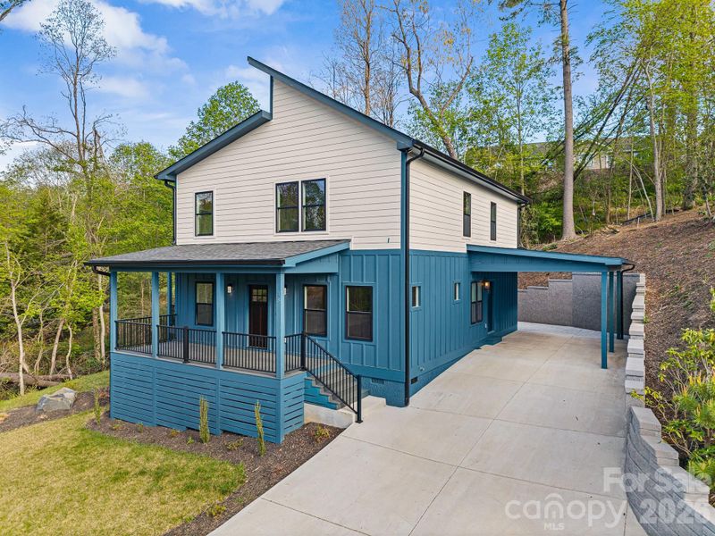Exterior details and patio area of a home in , Arden (Image 36).