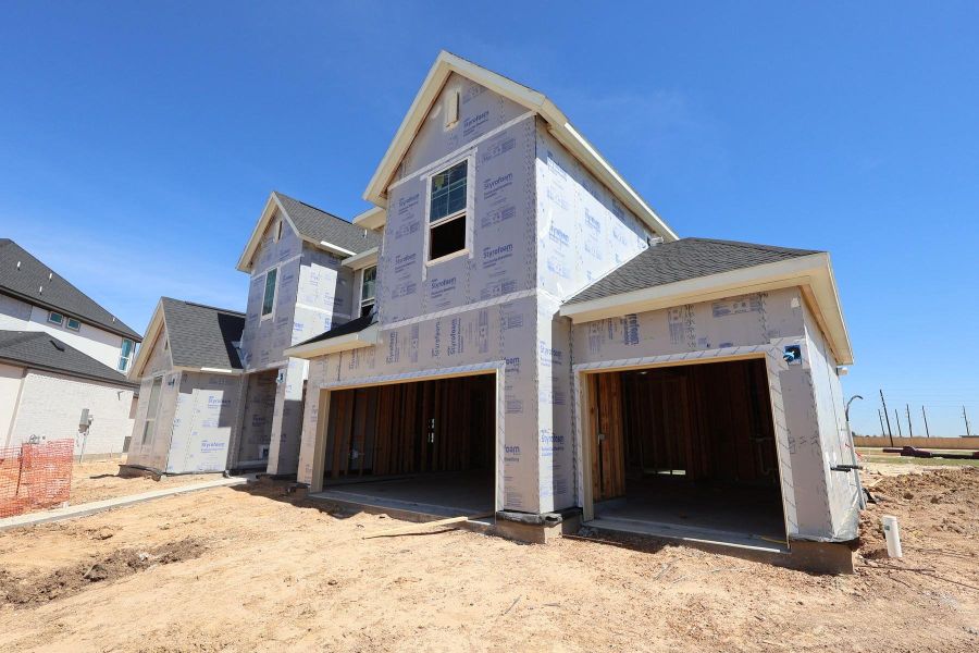 In-progress construction of a new home in Dunham Pointe, Cypress, TX (Image 9).