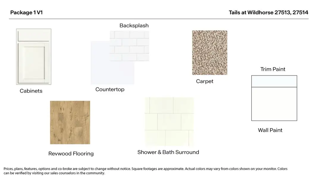 Sample of building materials used in homes in Trails at Wildhorse, Austin (Image 25).