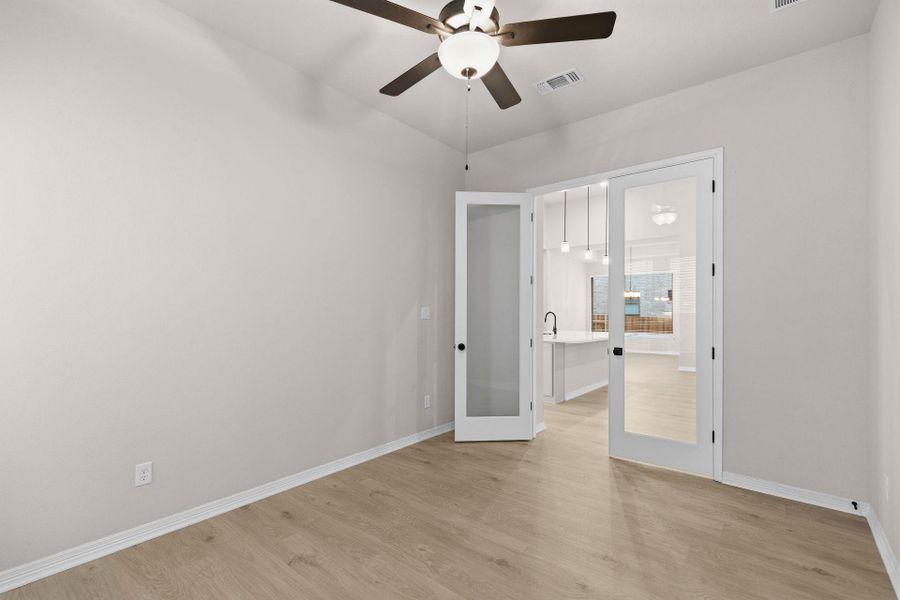 French doors in Study