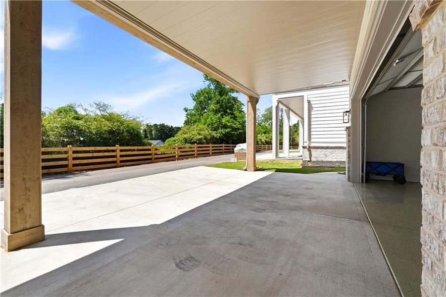 Exterior details and patio area of a home in Echo at Crabapple, Milton (Image 31).