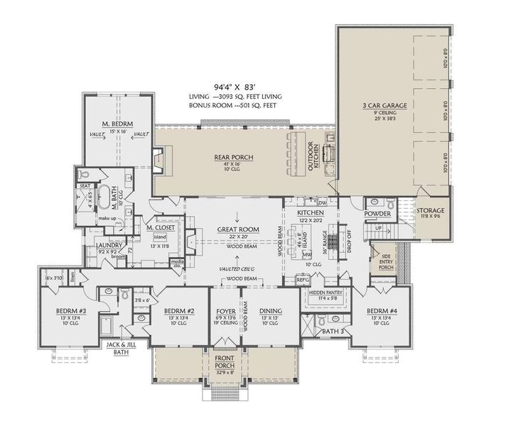 2D floor plan layout of this home in , Chappell Hill, TX (Image 4). 2D floor plan layout of this home in , Chappell Hill, TX (Image 4).