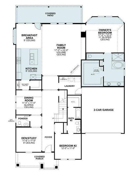 2D floor plan layout of this home in Lilyana, Celina, TX (Image 3). 2D floor plan layout of this home in Lilyana, Celina, TX (Image 3).