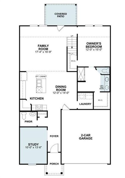 2D floor plan layout of this home in Tarrytown, Crowley, TX (Image 3).