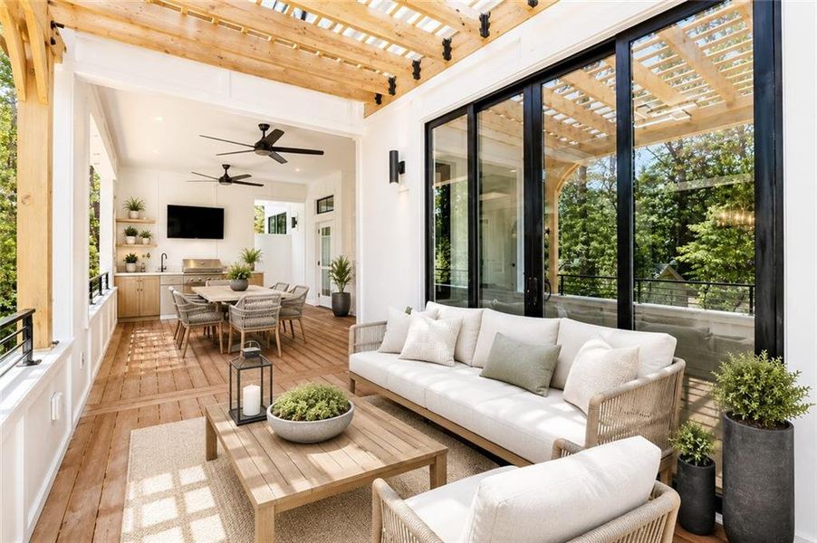 Exterior details and patio area of a home in , Atlanta (Image 4).