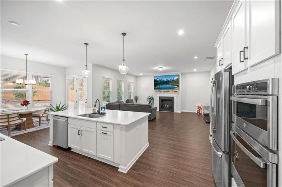 Furnished interior view inside a new home in Enclave at Edgewater, Holly Springs (Image 17).