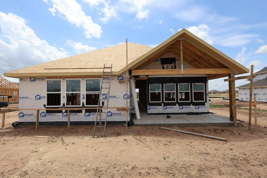 Backyard with covered patio - still under construction!
