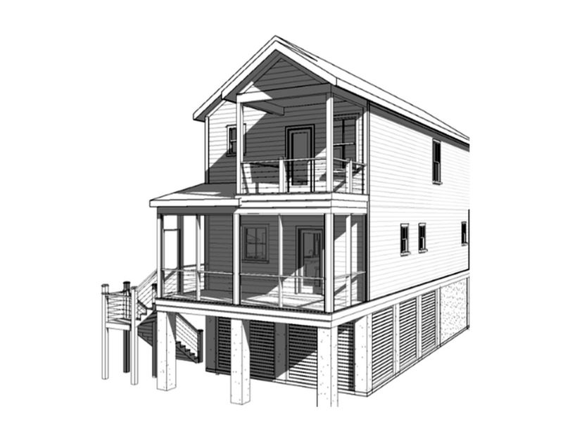 Exterior rendering of this home design in , Charleston, SC (Image 3). Exterior rendering of this home design in , Charleston, SC (Image 3).