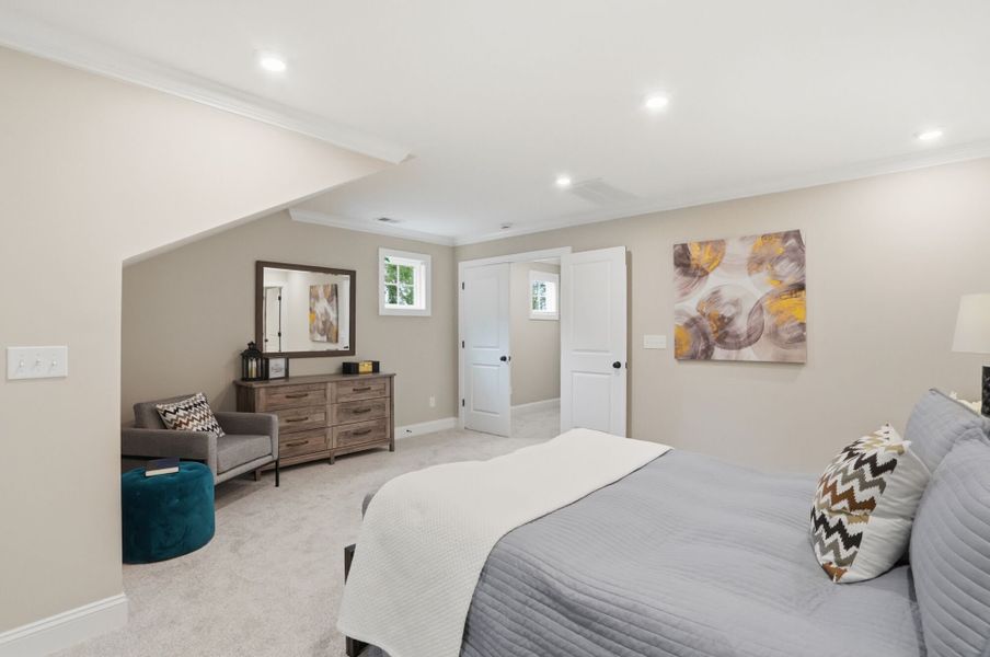 Furnished interior view inside a new home in The Townes at Wade Ardrey, Charlotte (Image 34). Furnished interior view inside a new home in The Townes at Wade Ardrey, Charlotte (Image 34).