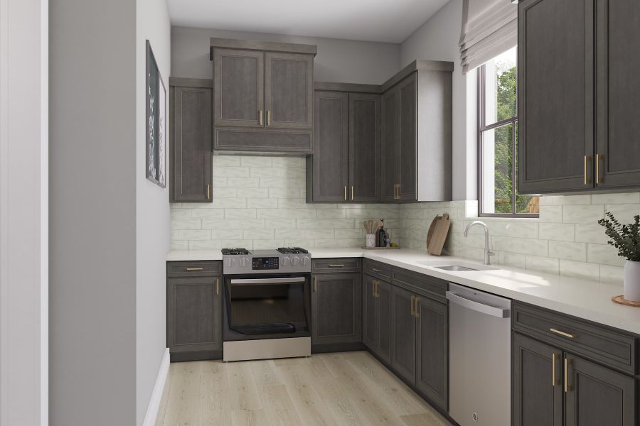 Representative furnished interior of a home built from the Woodbridge by Tri Pointe Homes in Legacy Grove, Montgomery (Image 7).
