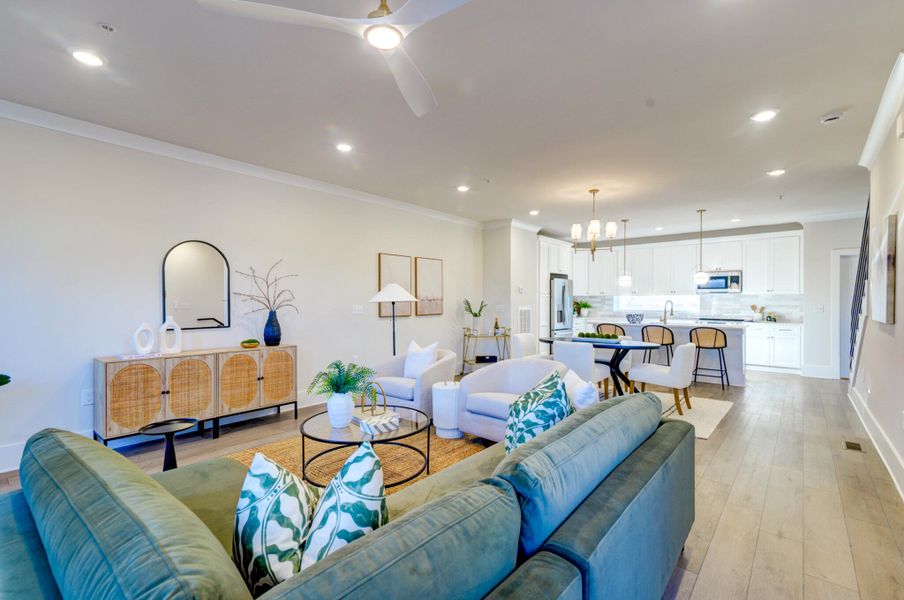 Furnished interior view inside a new home in Walk at Park Circle, North Charleston (Image 24). Furnished interior view inside a new home in Walk at Park Circle, North Charleston (Image 24).