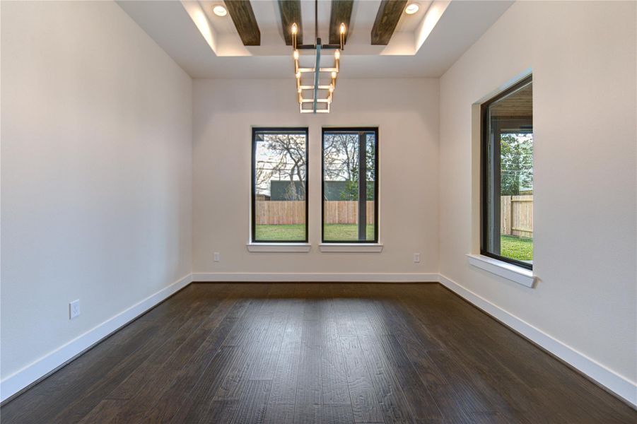 Another view of the dining room not staged