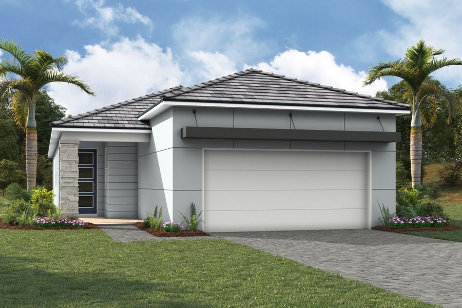 Representative exterior photo of a completed home built from the Coral by Mattamy Homes in Brightmore at Wellen Park, Venice, FL (Image 4).