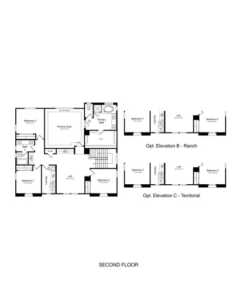2D floor plan layout of this home in Parkside, Avondale, AZ (Image 3).
