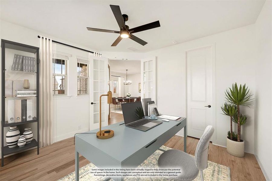 Furnished interior view inside a new home in Timberbrook, Justin (Image 7).