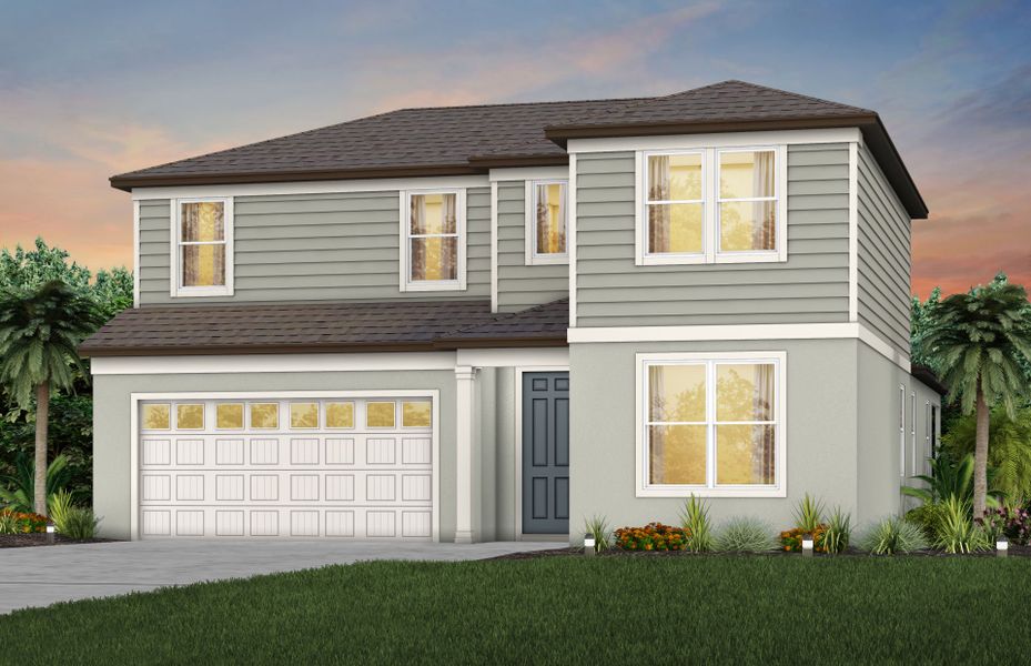 Representative exterior photo of a completed home built from the Coral Grand by Pulte Homes in Seaire, Parrish, FL (Image 22). Representative exterior photo of a completed home built from the Coral Grand by Pulte Homes in Seaire, Parrish, FL (Image 22).