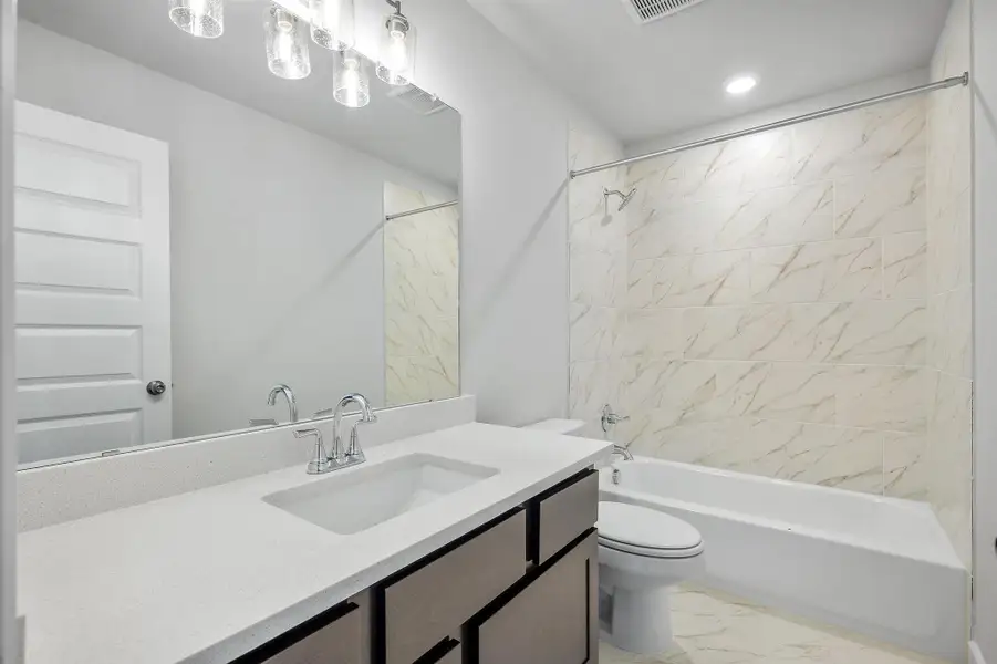 Furnished interior view inside a new home in Provence - 60', Austin (Image 9). Furnished interior view inside a new home in Provence - 60', Austin (Image 9).