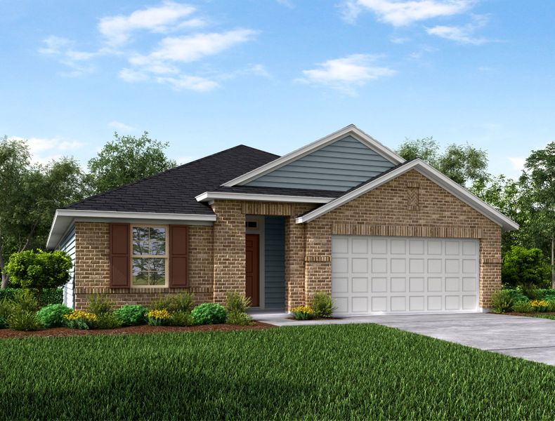 Representative exterior photo of a completed home built from the Teton by Beazer Homes in Sorella: Landmark Collection, Tomball, TX (Image 12).