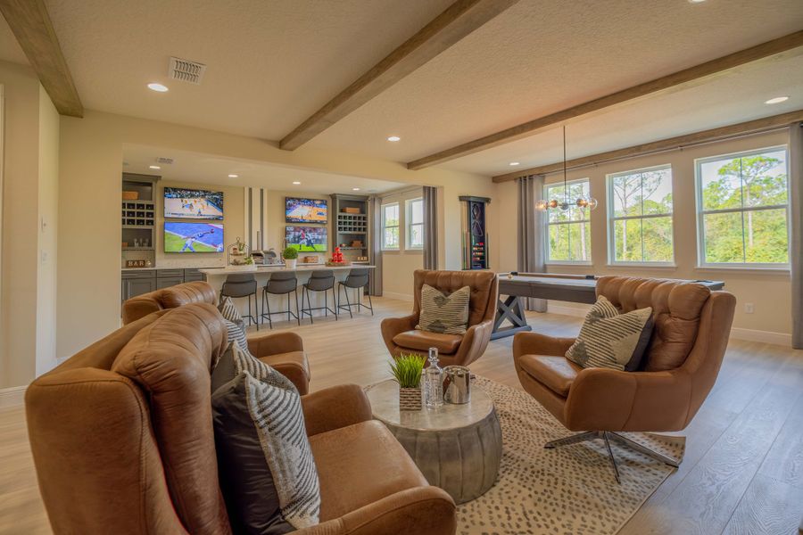 Representative furnished interior of a home built from the Ibis by Jones Homes USA in Legends Preserve, Daytona Beach (Image 18).