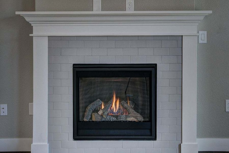 Gas Living Room Fireplace - Not Actual Home - Finishes May Vary