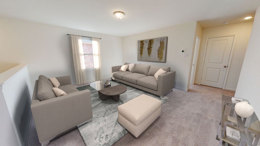 Representative furnished interior of a home built from the Pioneer by Starlight Homes in Sunrise at Arbor Ridge, La Vergne (Image 8).