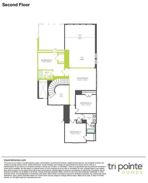 2D floor plan layout of this home in Woodson’s Reserve, Spring, TX (Image 4). 2D floor plan layout of this home in Woodson’s Reserve, Spring, TX (Image 4).