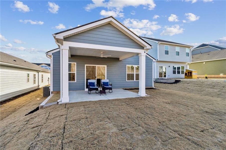 Exterior details and patio area of a home in , Hoschton (Image 25).