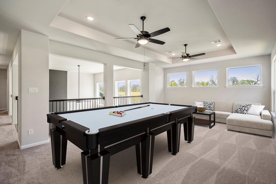 Furnished interior view inside a new home in Sienna 70' Lots, Missouri City (Image 12). Furnished interior view inside a new home in Sienna 70' Lots, Missouri City (Image 12).