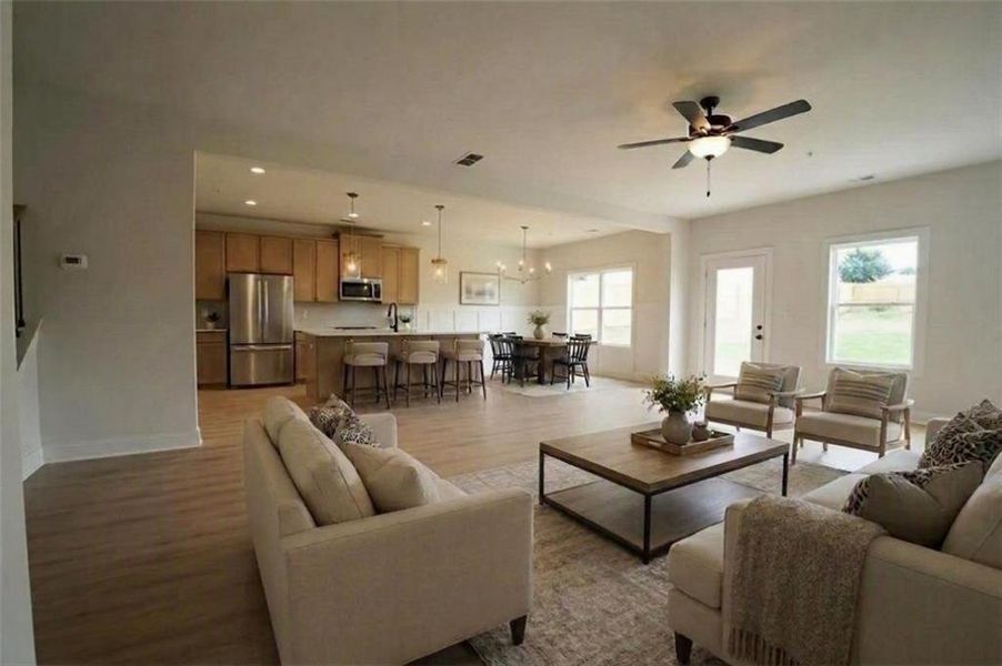 Furnished interior view inside a new home in , Marietta (Image 14). Furnished interior view inside a new home in , Marietta (Image 14).