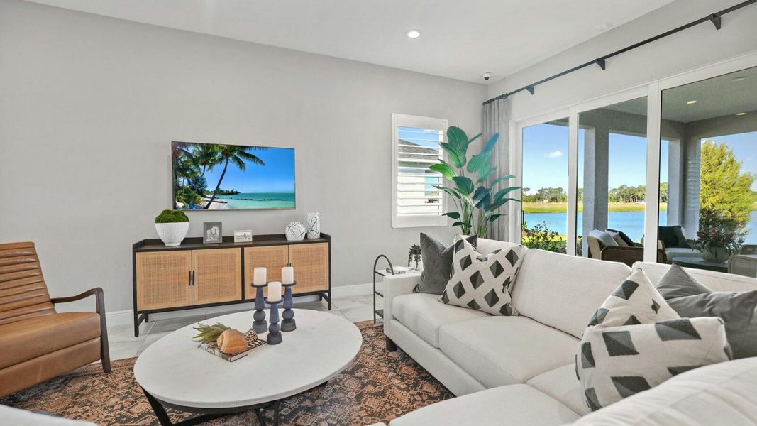 Furnished interior view inside a new home in Wildleaf Real Estate and Homes for Sale in Parrish, FL - Neal Communities, Parrish (Image 7).