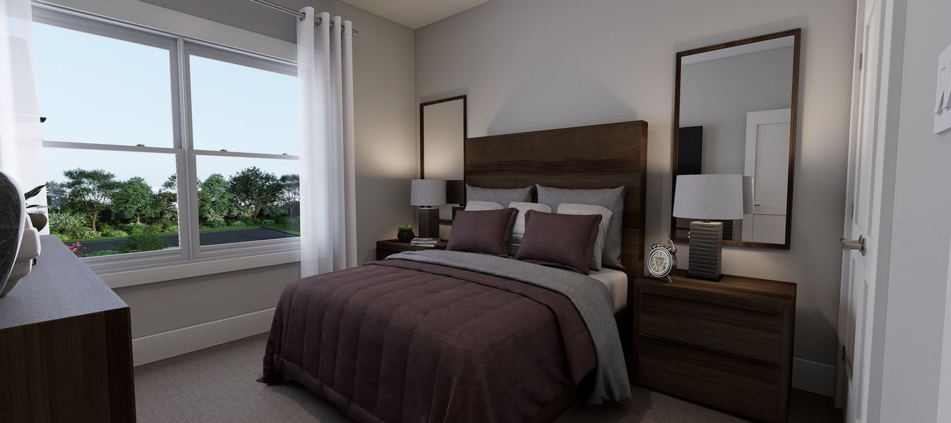 Representative furnished interior of a home built from the Cora - Midtown Collection by Baker Residential in Atwater Station - Midtown Collection, Fuquay Varina (Image 24).