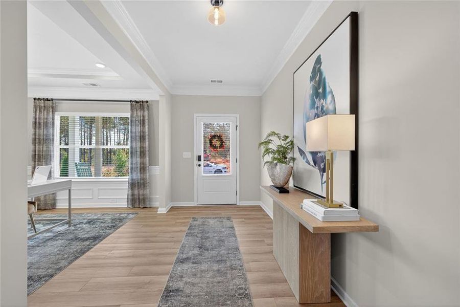 Furnished interior view inside a new home in Allen Manor, Hoschton (Image 3).
