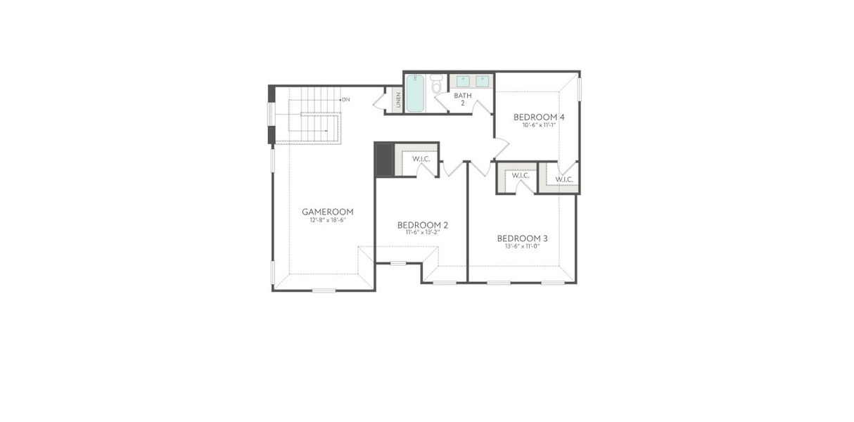 2D floor plan layout for the Lillian by Tri Pointe Homes in LaPrelle, Haslet, TX (Image 5).