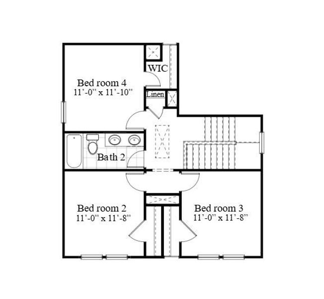 2D floor plan layout of this home in Founder's Park, Summerville, SC (Image 3).