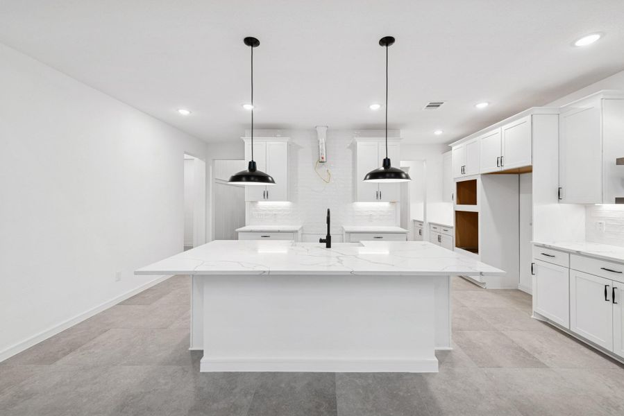 Gourmet island kitchen