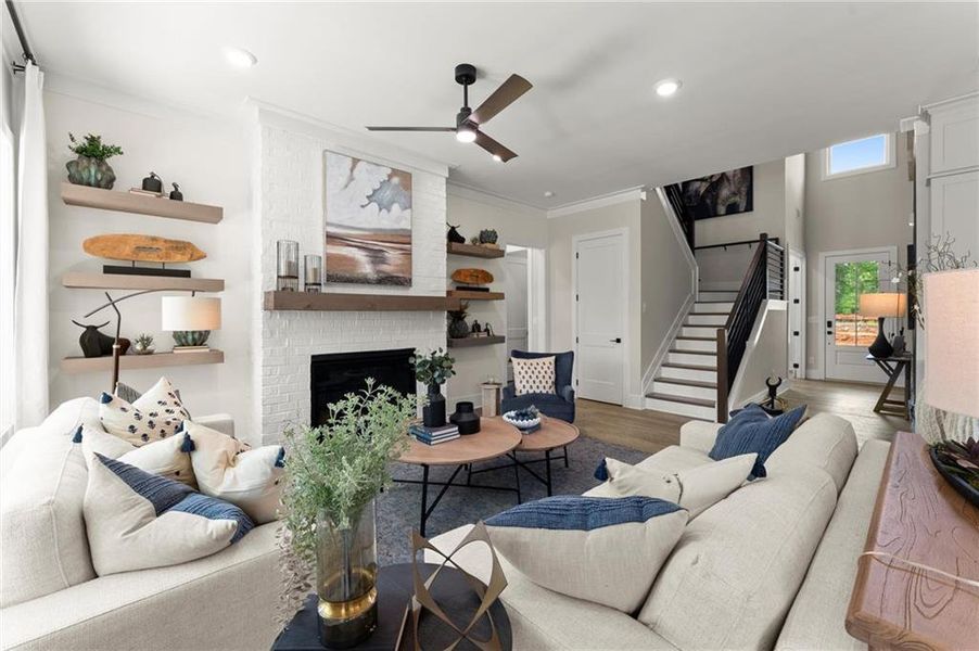 Furnished interior view inside a new home in Hillgrove Preserve, Powder Springs (Image 37).