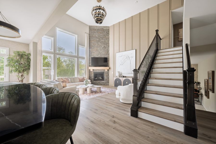 Representative furnished interior of a home built from the Blair by Fischer Homes in Twin Lakes, Hoschton (Image 11).