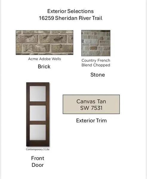 Sample of building materials used in homes in , Conroe (Image 7). Sample of building materials used in homes in , Conroe (Image 7).