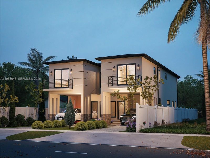 Front exterior of a new home in , Miami, FL, highlighting curb appeal (Image 11).