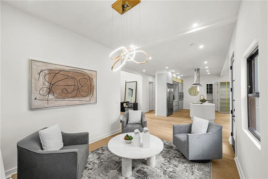 Furnished interior view inside a new home in , Atlanta (Image 56).