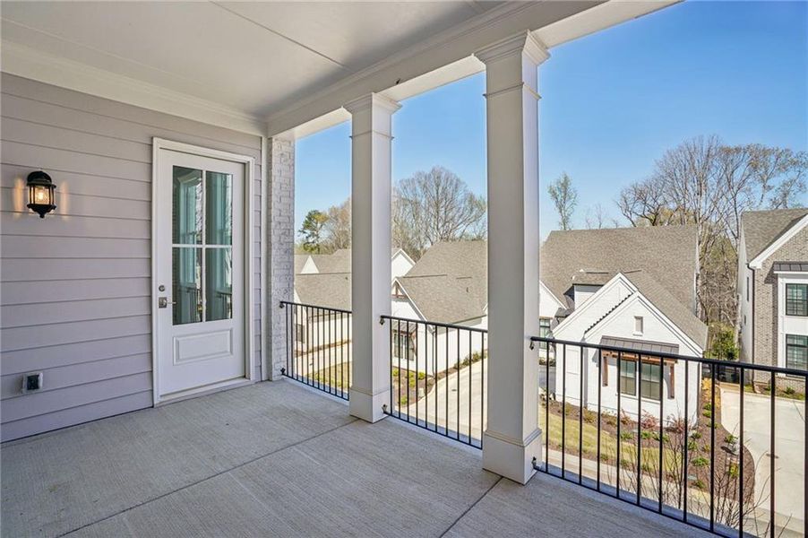 Exterior details and patio area of a home in Waterside Condos, Peachtree Corners (Image 20).