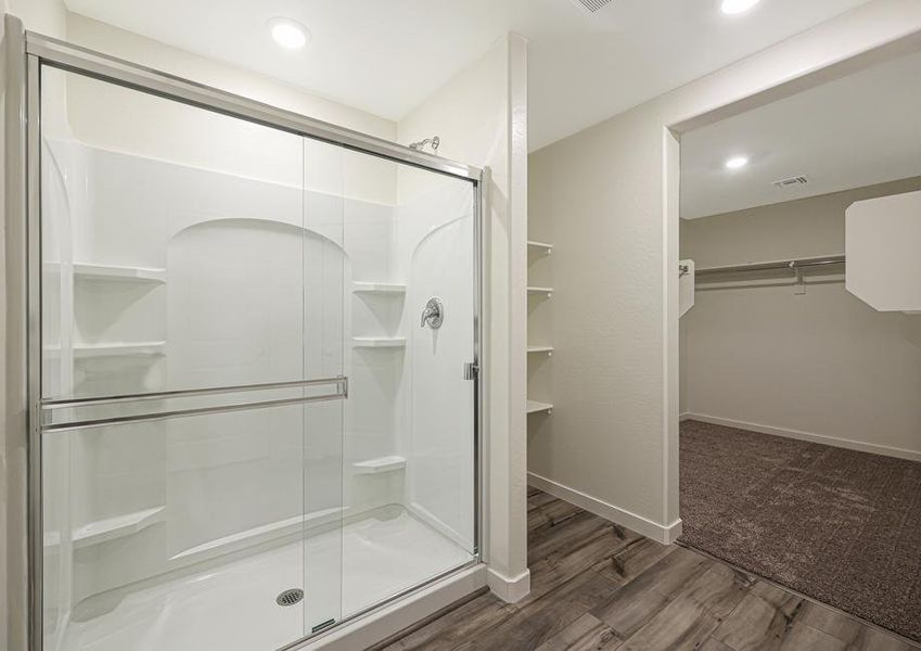 The master suite has a private master bath and large walk-in closet!