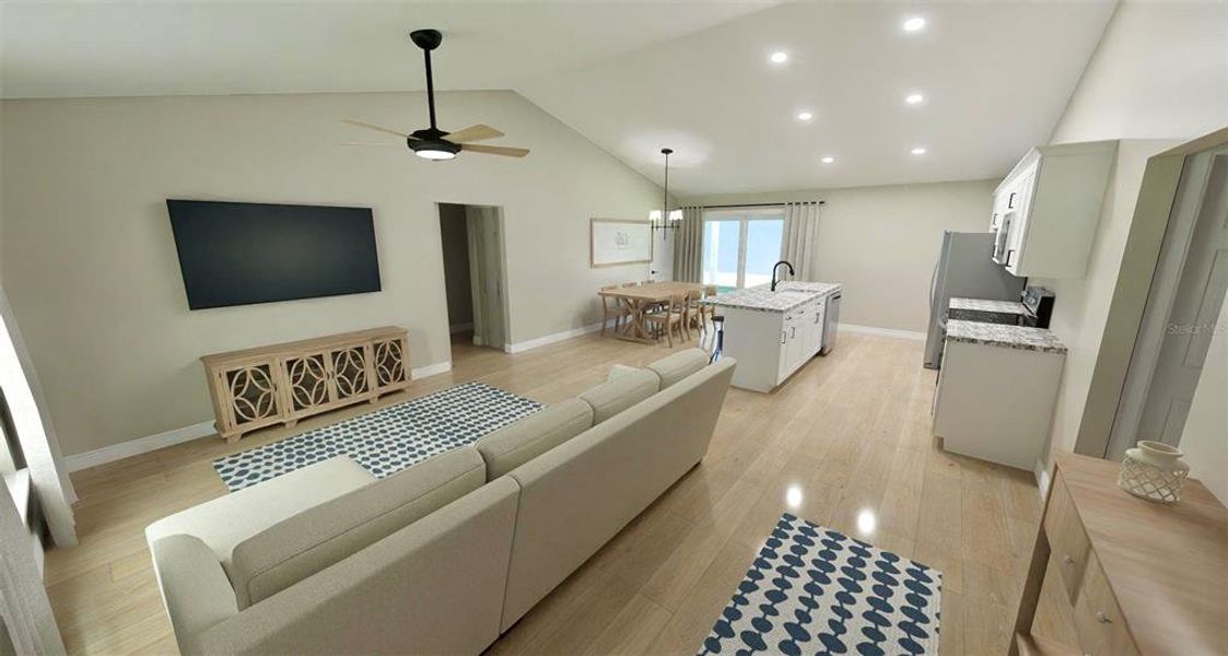 Furnished interior view inside a new home in , Ocklawaha (Image 2).