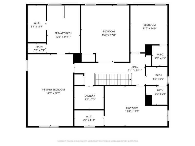 2D floor plan layout of this home in Butner Estates, College Park, GA (Image 4).