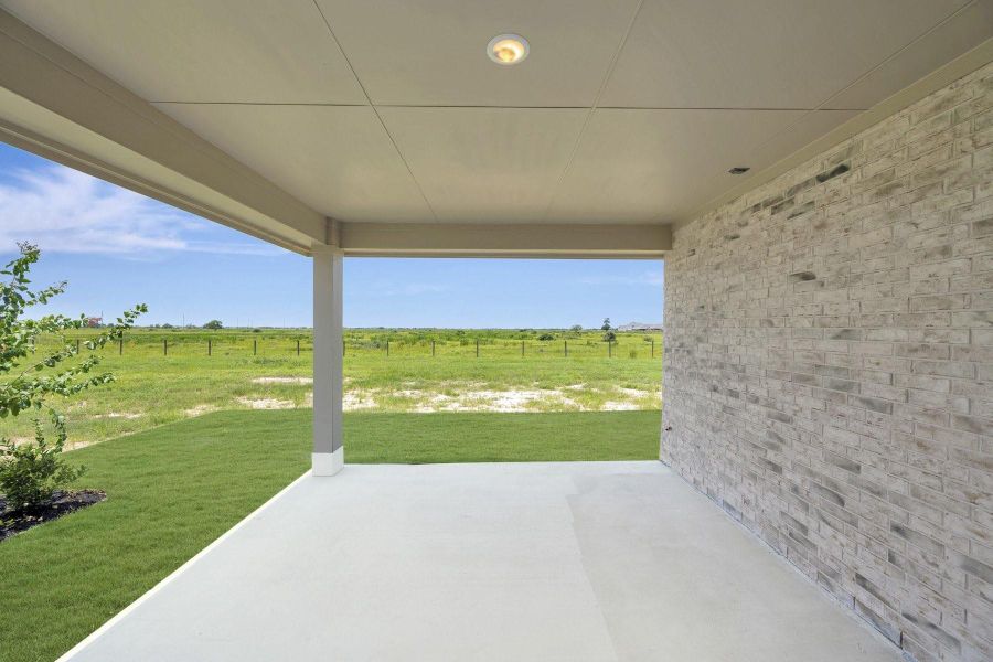 Enjoy the outdoors on the covered patio
