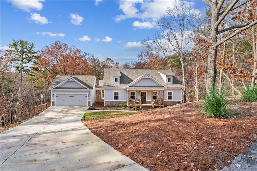 Front exterior of a new home in , Waleska, GA, highlighting curb appeal (Image 22).