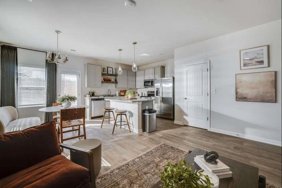 Furnished interior view inside a new home in The Grove At Mundy Mill, Gainesville (Image 34). Furnished interior view inside a new home in The Grove At Mundy Mill, Gainesville (Image 34).