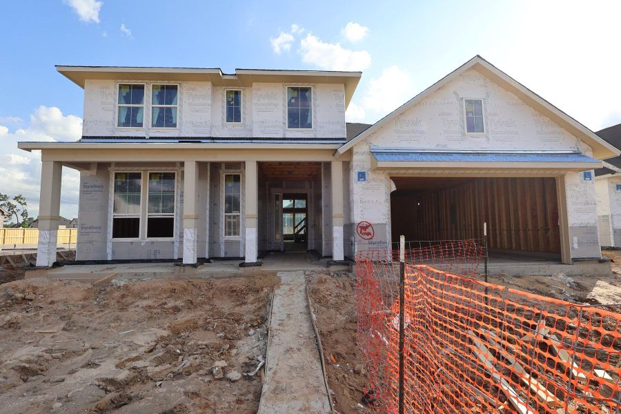 In-progress construction of a new home in Woodson’s Reserve, Spring, TX (Image 7).